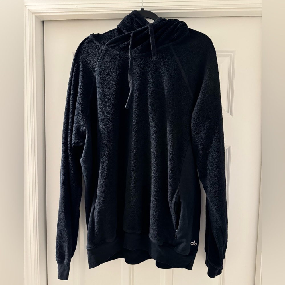 Alo Yoga Hoodie Black XL Hooded Sweatshirt
